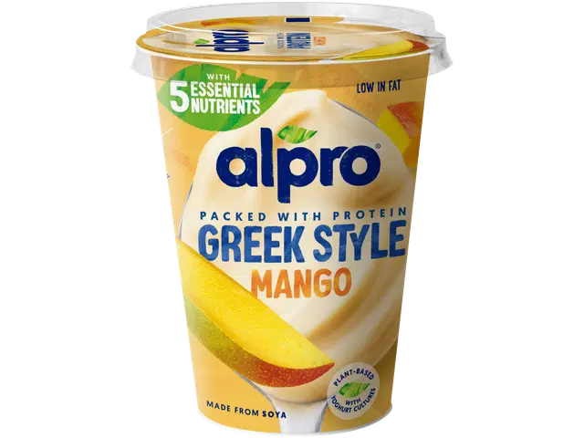Alpro Greek Style Hapatettu soijavalmiste, mango 400g