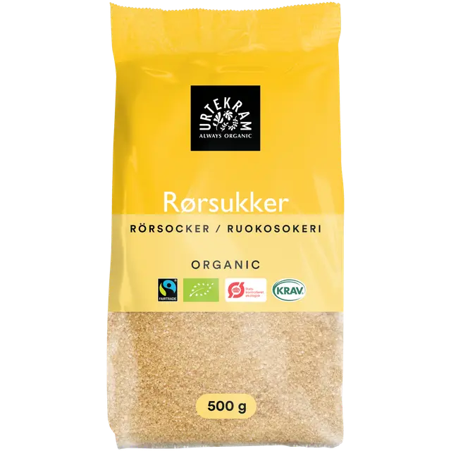 URTEKRAM Luomu Reilu kauppa Ruokosokeri 500g