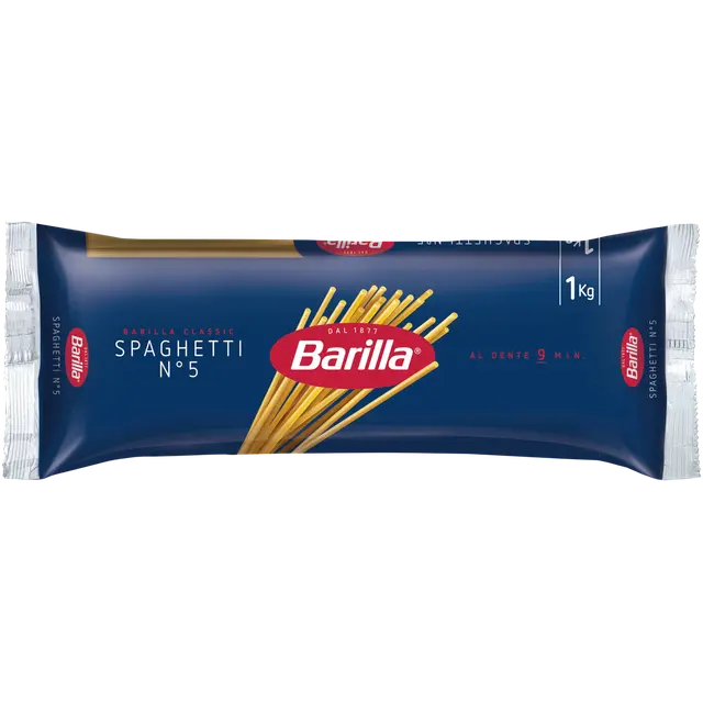 Barilla Spaghetti n.5 durumvehnästä valmistettu pasta 1kg