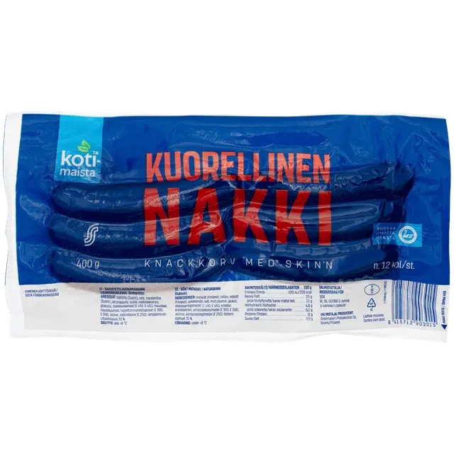 Kotimaista Kuorellinen nakki 400g