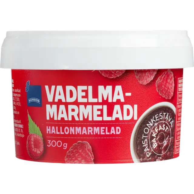 Rainbow 300g vadelmamarmeladi paistonkestävä