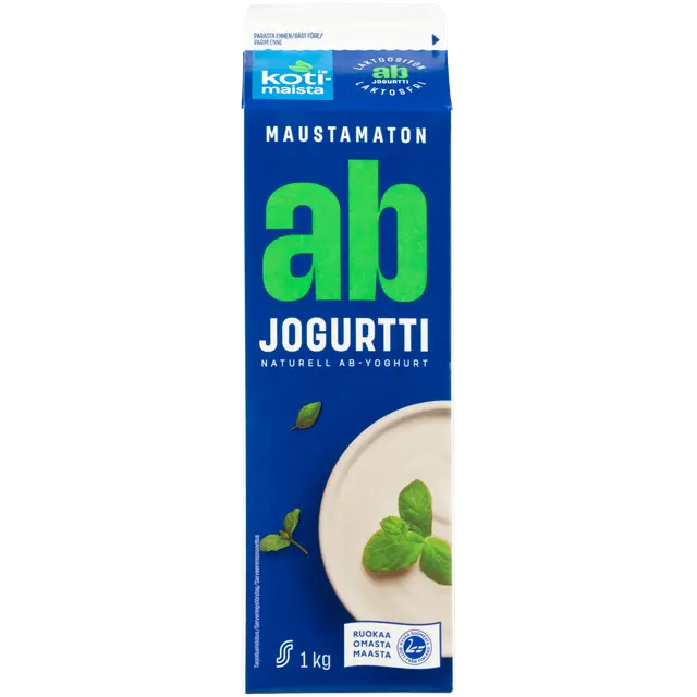 Kotimaista 1 kg Maustamaton AB jogurtti laktoositon