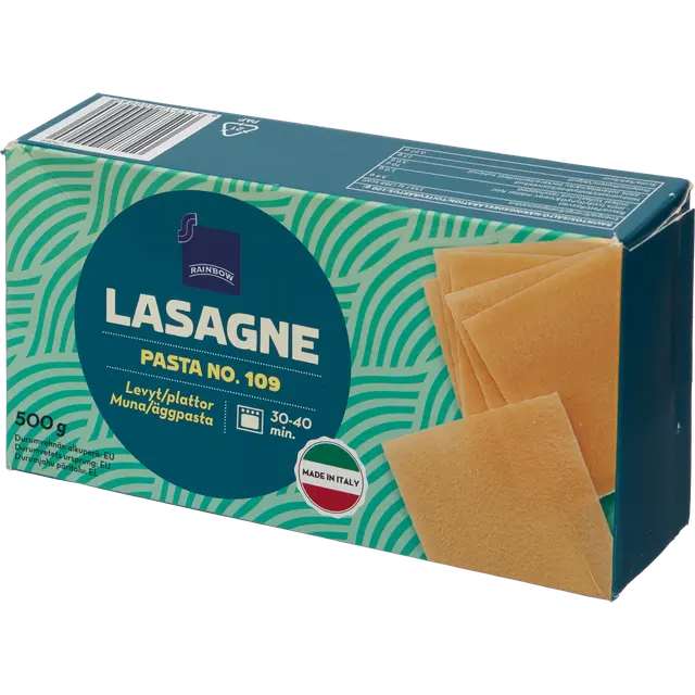 Rainbow 500g lasagnelevyt