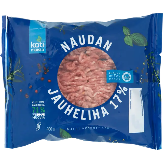 Kotimaista naudan jauheliha 17 % 400 g