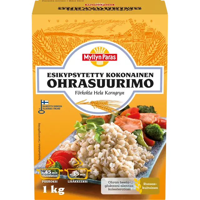 Myllyn Paras Esikypsytetty Kokonainen Ohrasuurimo 1kg