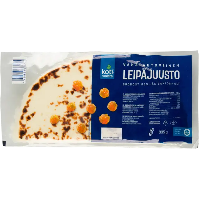 Kotimaista 335g leipäjuusto vähälaktoosinen