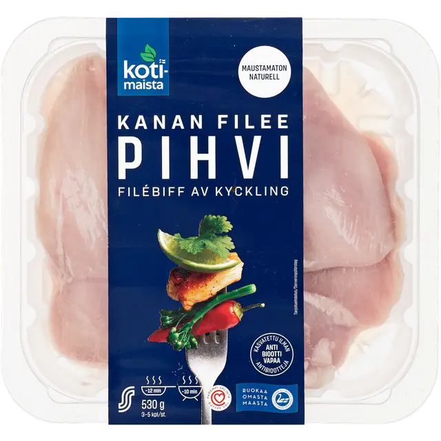 Kotimaista Kanan fileepihvi maustamaton 530g