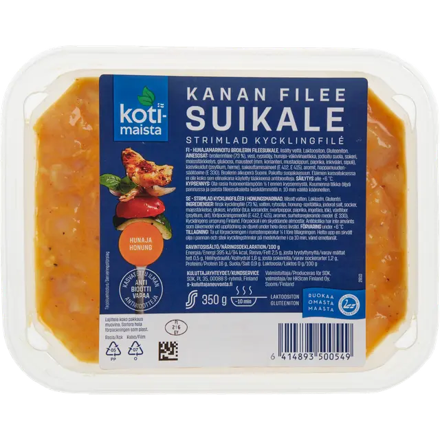 Kotimaista Kanan fileesuikale hunajamarinoitu 350 g