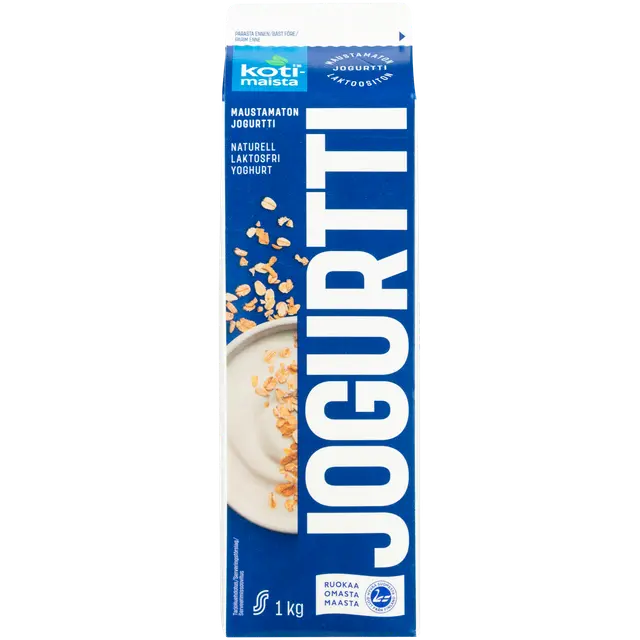 Kotimaista 1 kg Maustamaton jogurtti laktoositon