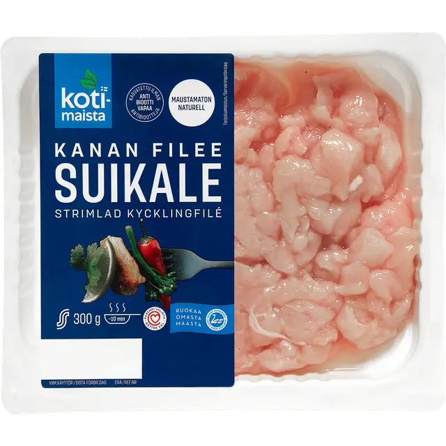 Kotimaista Maustamaton Kanan Fileesuikale 300g
