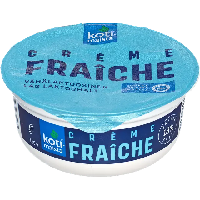 Kotimaista Creme fraiche 18 % 150g vähälaktoosinen