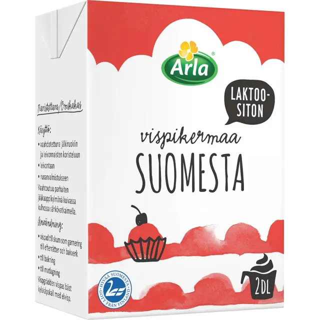 Arla Vispikerma laktoositon 2 dl Uht Suomi