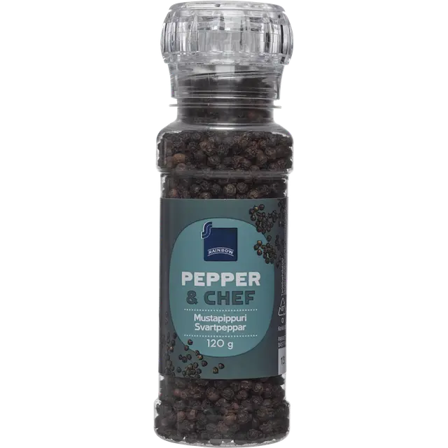Rainbow 120g Pepper & Chef mustapippurimylly
