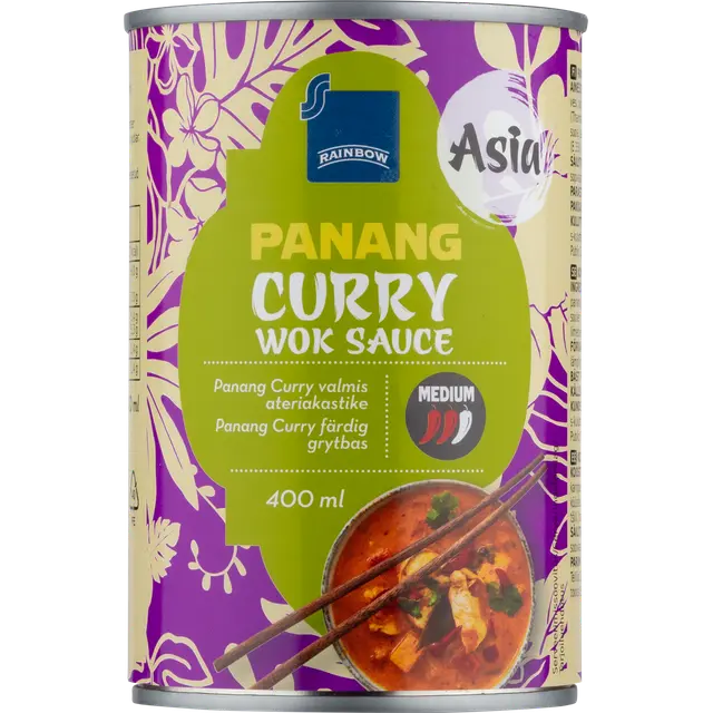 Rainbow panang-currytahnaa sisältävä kookosmaito 400 ml