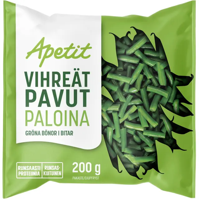 Apetit Vihreät pavut paloina pakaste 200g