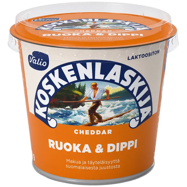 Valio Koskenlaskija® Ruoka & Dippi e250 g cheddar laktoositon