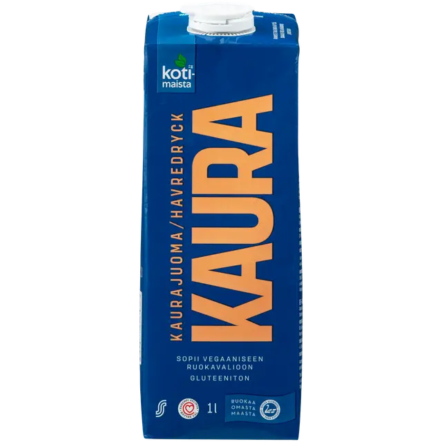 Kotimaista 1l kaurajuoma UHT