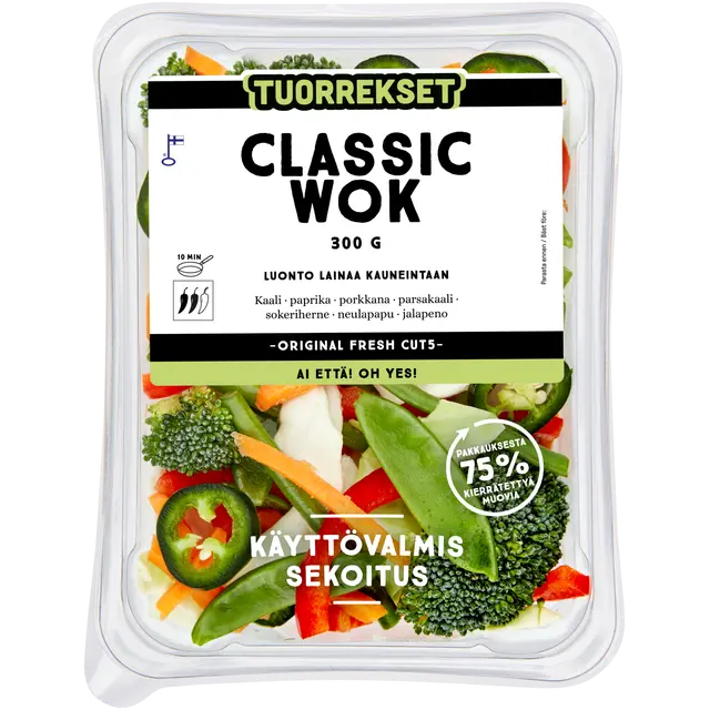 Tuorrekset Classic wok 300 g
