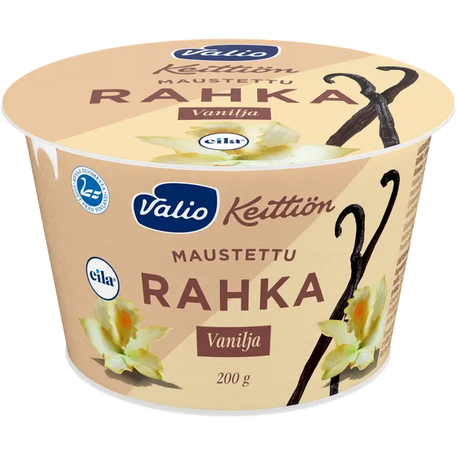 Valio Keittiön maustettu rahka 200 g vanilja laktoositon