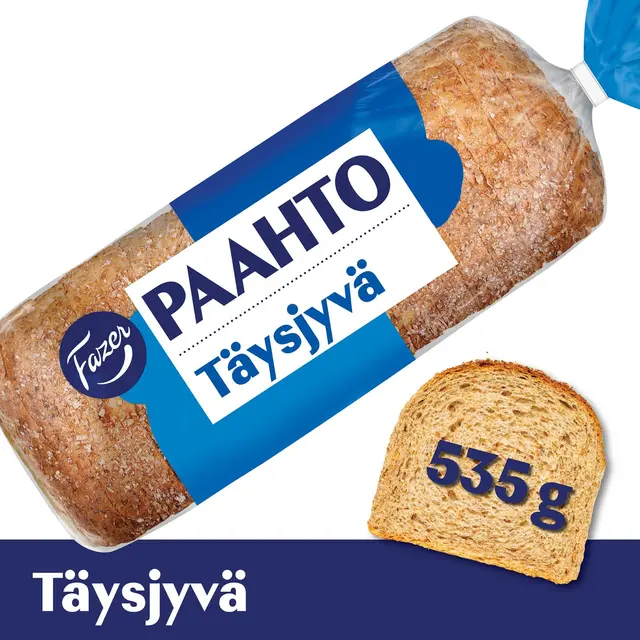 Fazer Paahto Täysjyvä 535g, paahtoleipä