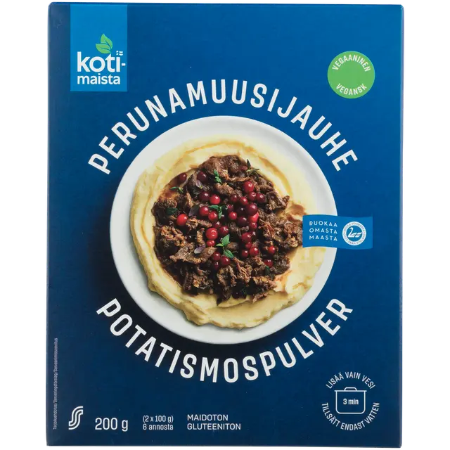 Kotimaista maidoton perunamuusijauhe 200 g