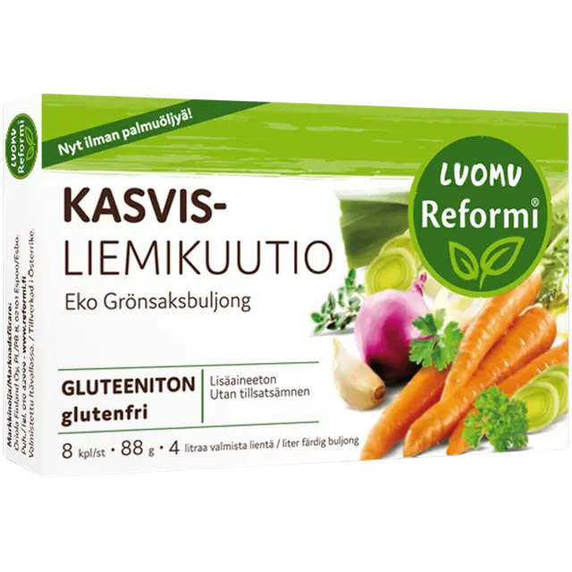Reformi Luomu Kasvisliemikuutio 88g 8kpl