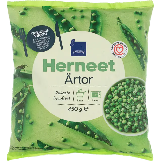 Rainbow 450g herneet pakaste