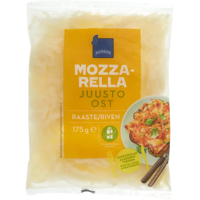 Rainbow 175g Mozzarellajuustoraaste
