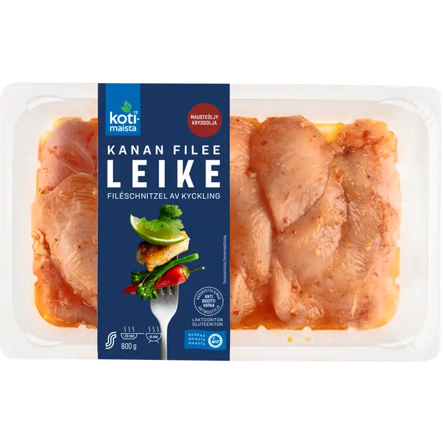 Kotimaista broilerin fileeleike mausteöljy 800g