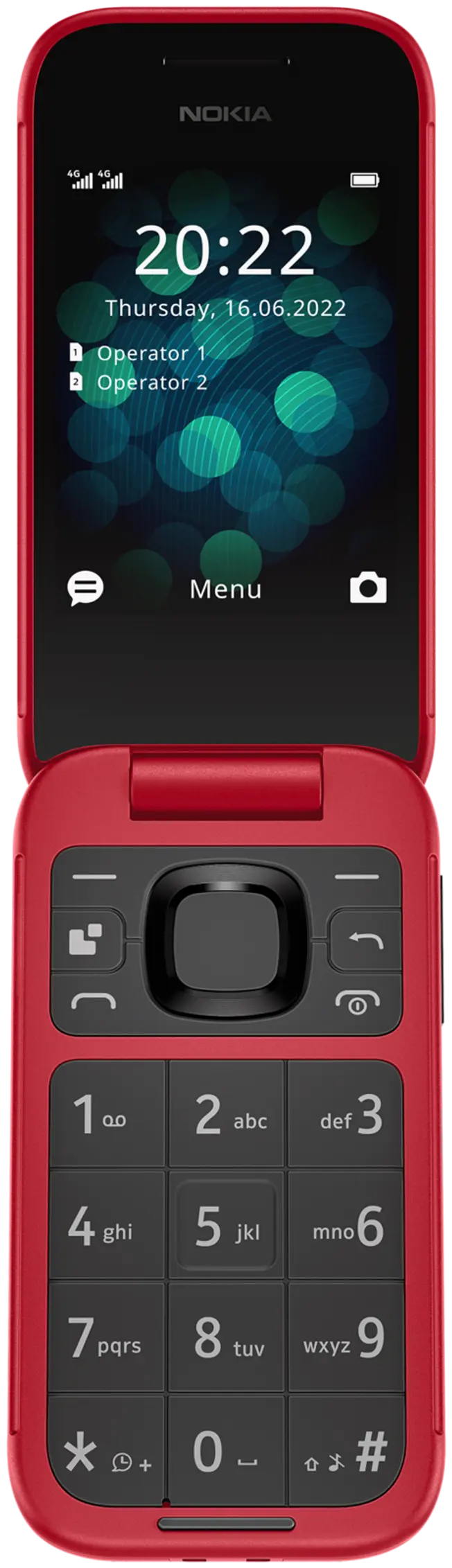 Nokia 2660 punainen peruspuhelin + teline - 1