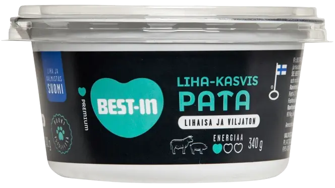 Best-In Liha-kasvispata Koiran Tuoreruoka 340g