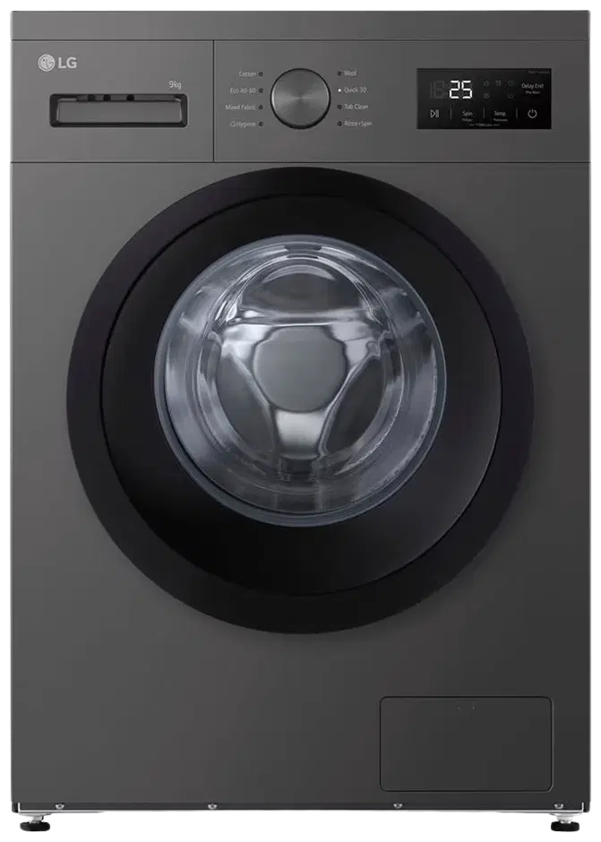 LG LG edestä täytettävä pyykinpesukone F4A1009NDK, 9kg, tumma harmaa