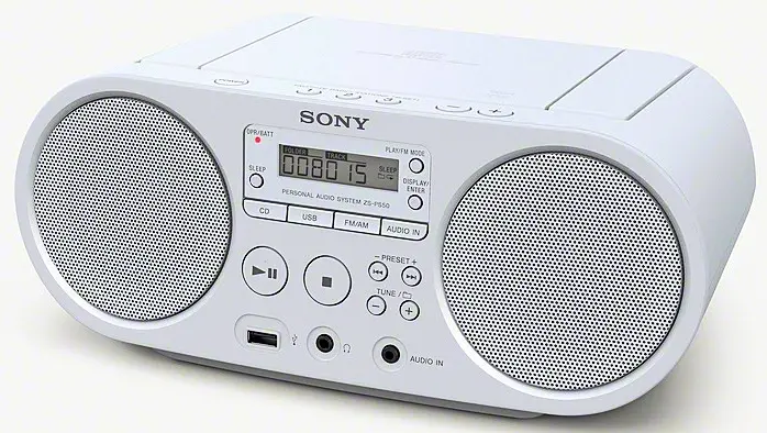 Sony CD-radio ZS-PS50 valkoinen