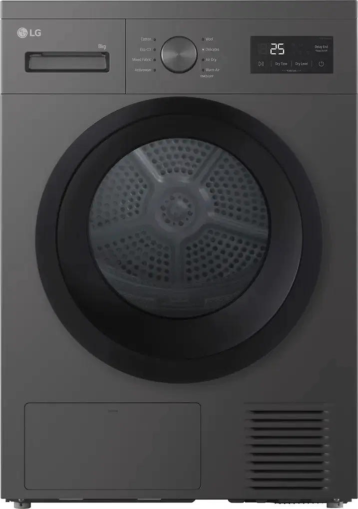LG LG kuivausrumpu RHA1008NDK, 8kg, tumma harmaa
