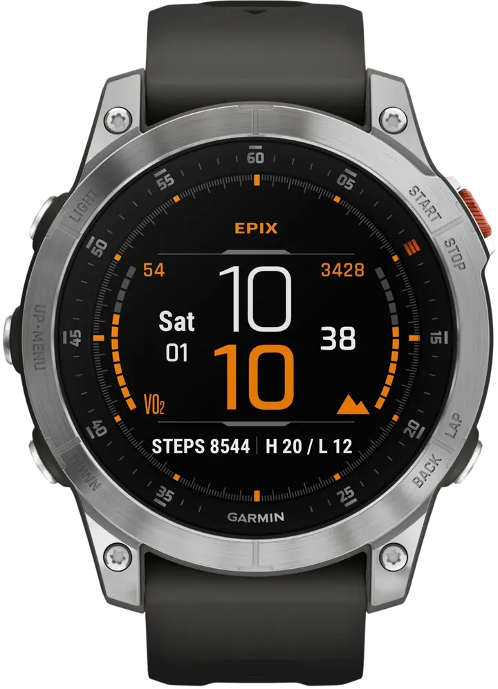 Epix 2 ruostumaton teräs/tummanharmaa multisport GPS kello - 1