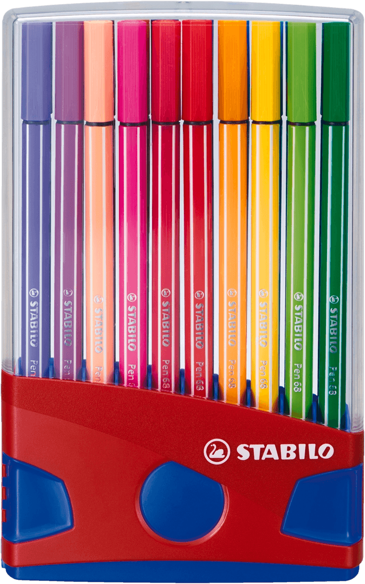 Boîte de 20 feutres Pen 68 'STABILO' ColorParade 1 mm - La Fourmi creative