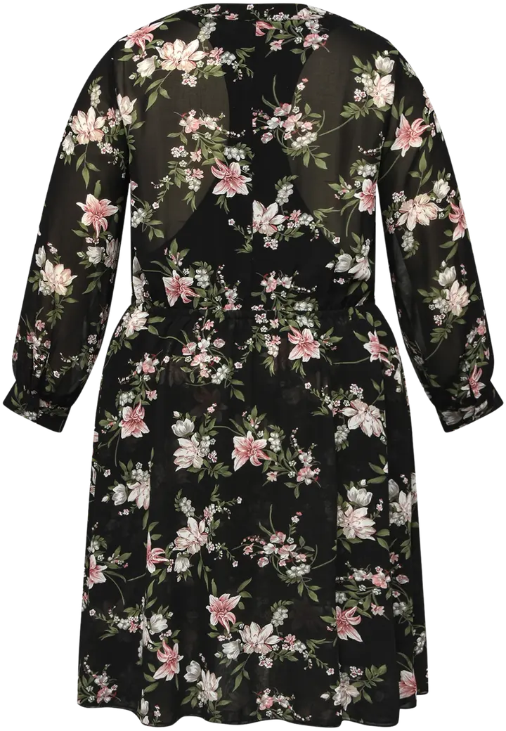 NOW Curvy naisten mekko 83784 - Flowerprintet - 2