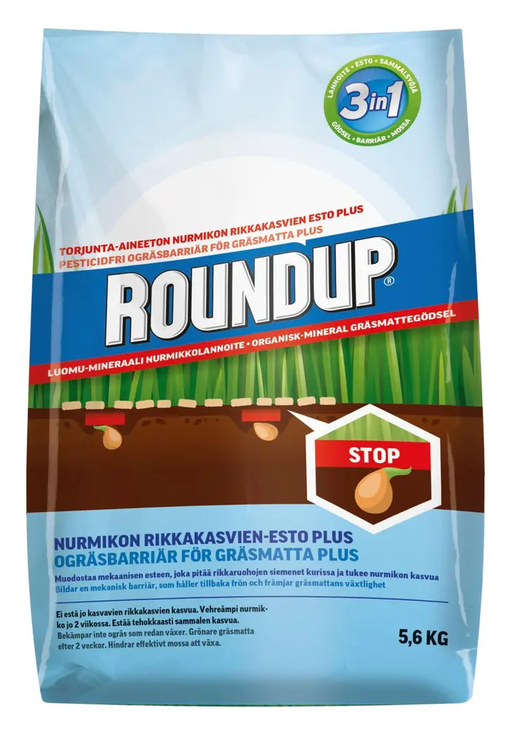Roundup Nurmikon rikkakasvi-esto plus 5,6kg
