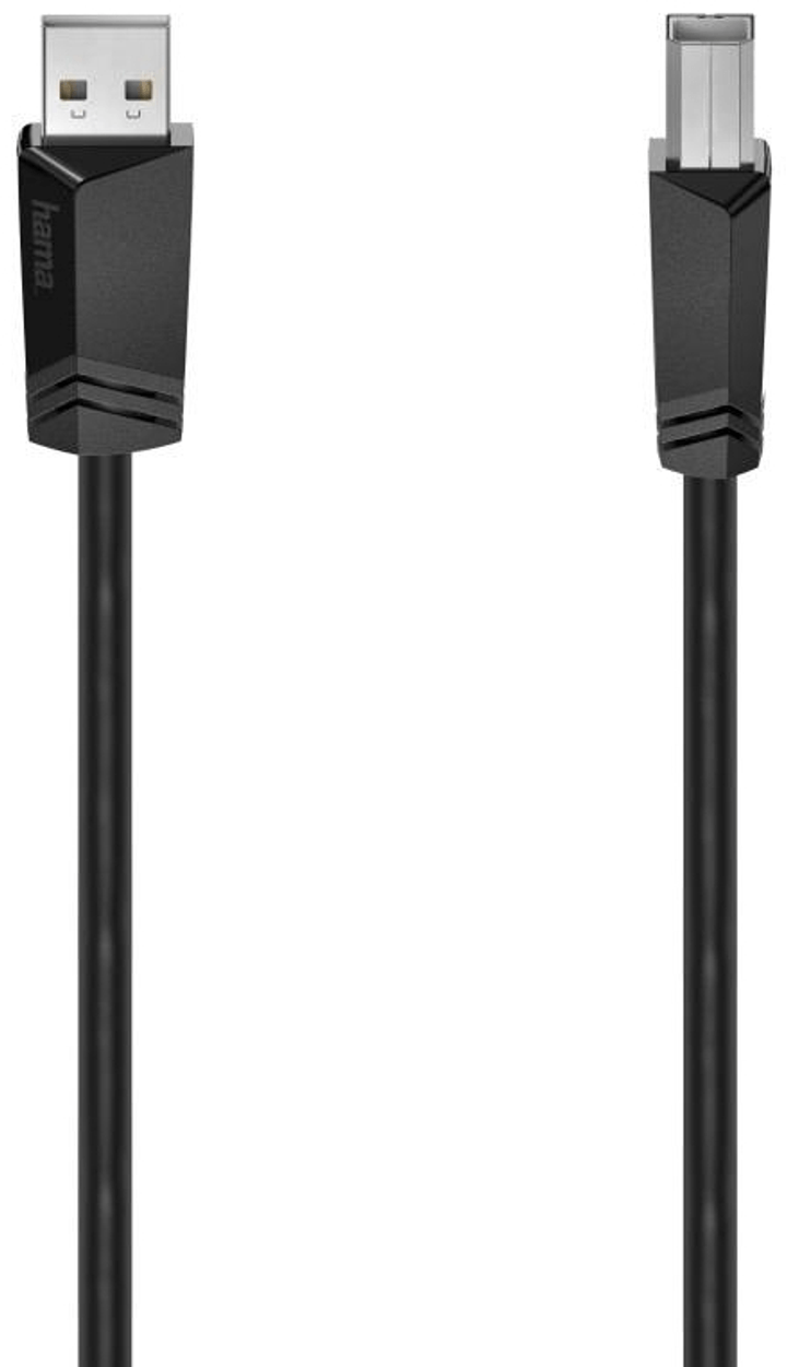 Hama USB-kaapeli, USB-A uros - USB-B uros, USB 2.0, 480 Mbit/s, 1,5 m ...
