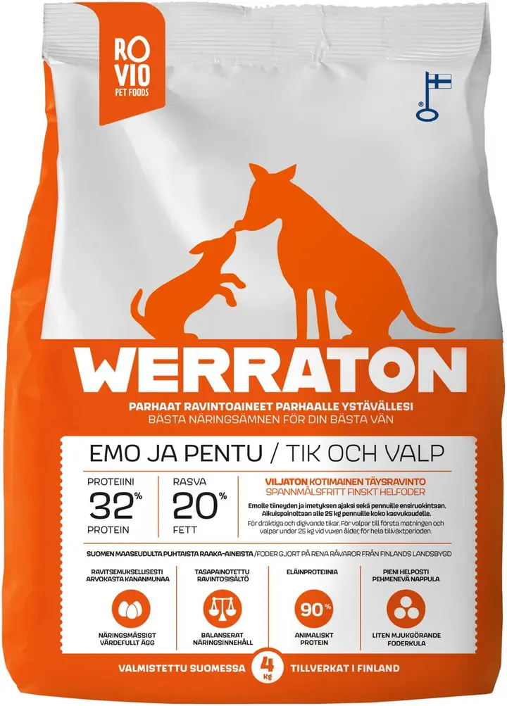 RPF Werraton Emo ja Pentu koiranruoka 4 kg