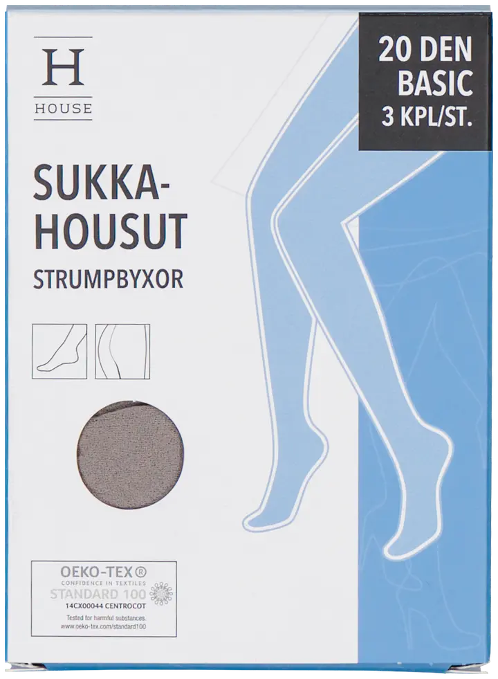 House naisten sukkahousut basic 20 den 3-pack - Soft grey