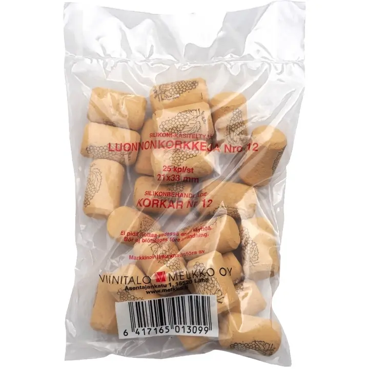 Presto Luonnonkorkki Nro 12, 25 kpl