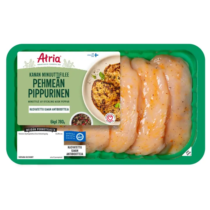 Atria Kanan Minuuttifilee Pehmeän Pippurinen 780g