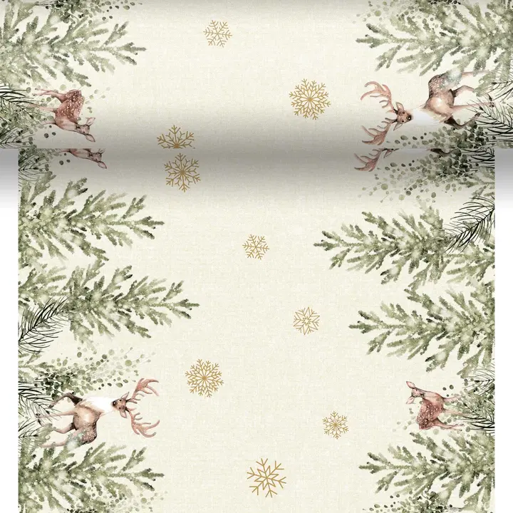DUNI Bio Dunicel® 0,4 x 4,8m Elegant Deer perforoitu poikkiliina