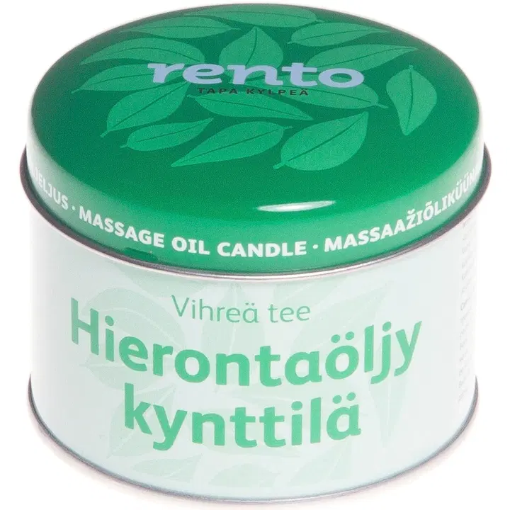 Rento  Vihreä Tee hierontaöljykynttilä 150g