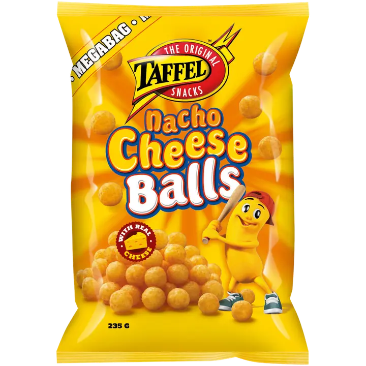 Taffel Nacho Cheese Balls maustettu juustosnacks 235g