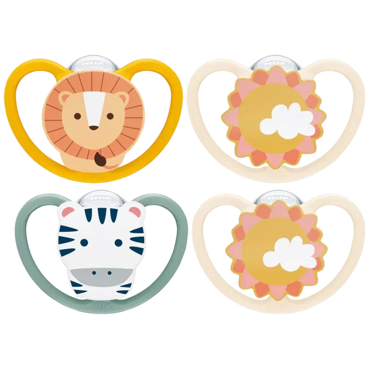 NUK Space huvitutti silikon 6-18 kk 2 kpl