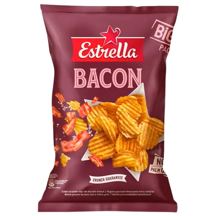 ESTRELLA peekonimaitselised kartulikrõpsud 180g