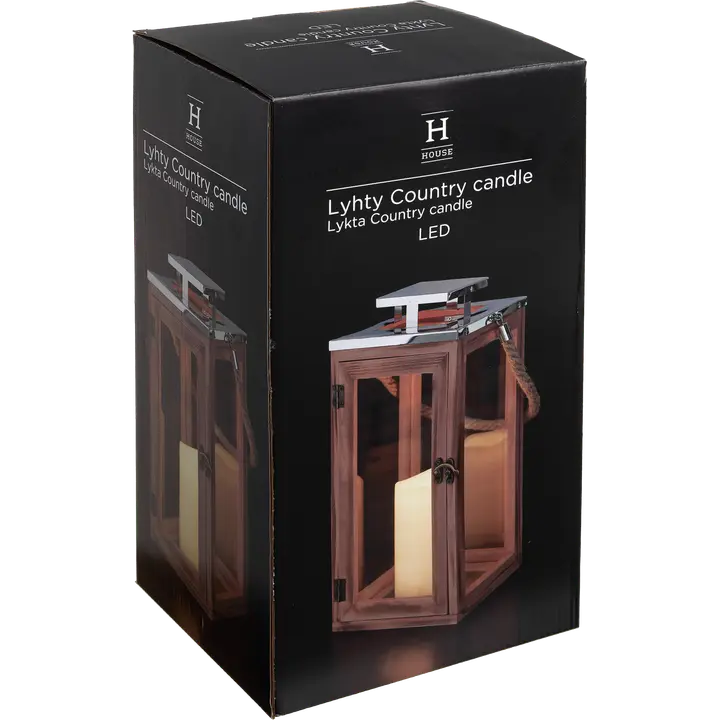 LED-latern Country Candle 12,5 cm, patareid 2xAA ( ei kuulu komplekti)