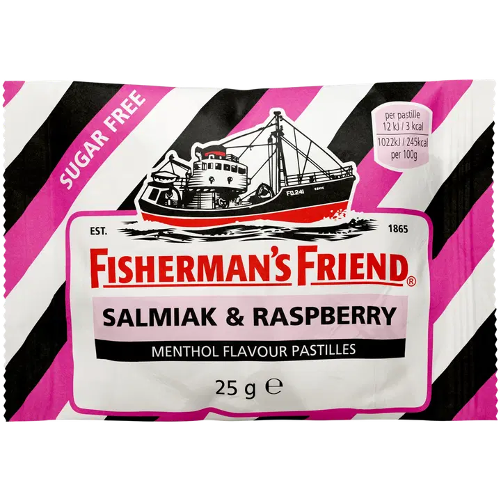 Fisherman´s Friend 25g Salmiakki-vadelma sokeriton pastilli